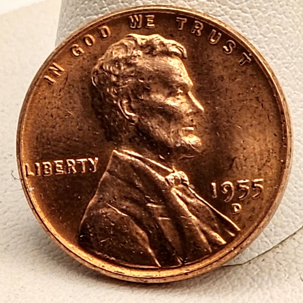 1955 D Lincoln Cent Wheat Penny Rare  RD Mint State